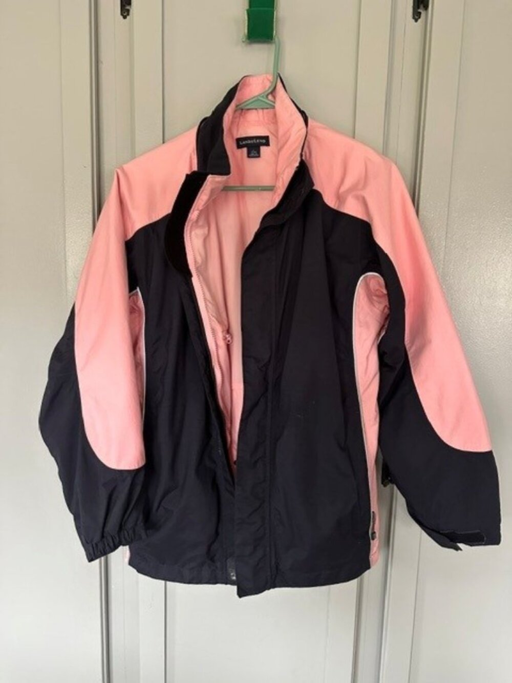 Land's End Pink & Dark Blue Jacket